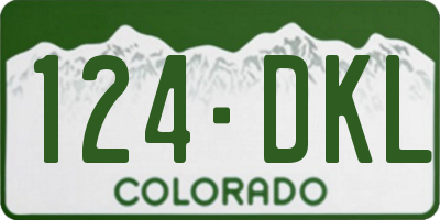 CO license plate 124DKL