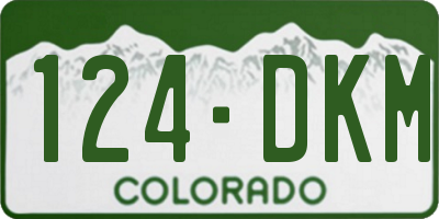 CO license plate 124DKM