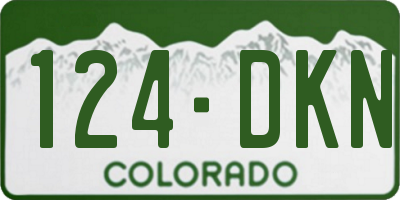 CO license plate 124DKN