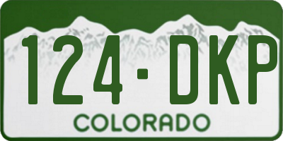 CO license plate 124DKP