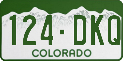 CO license plate 124DKQ