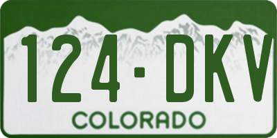 CO license plate 124DKV