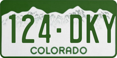CO license plate 124DKY