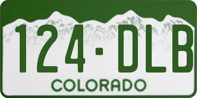 CO license plate 124DLB