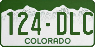 CO license plate 124DLC