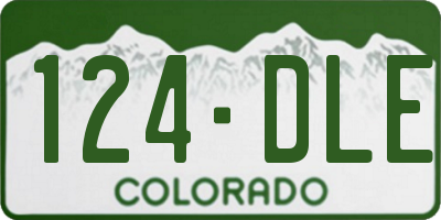CO license plate 124DLE