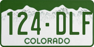 CO license plate 124DLF