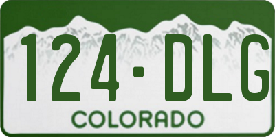 CO license plate 124DLG
