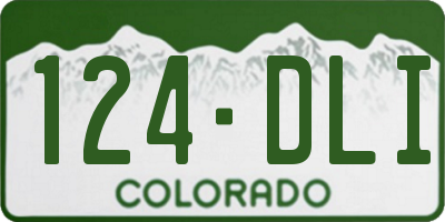 CO license plate 124DLI