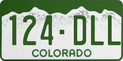 CO license plate 124DLL