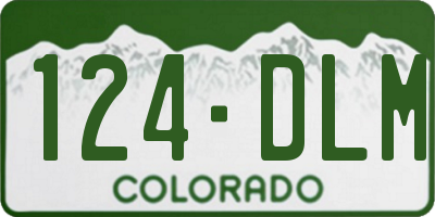 CO license plate 124DLM