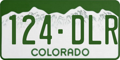 CO license plate 124DLR