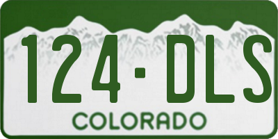 CO license plate 124DLS