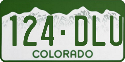 CO license plate 124DLU