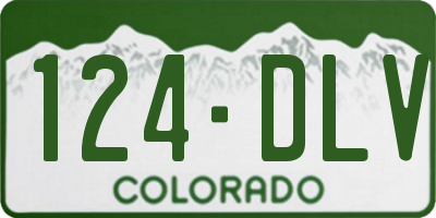 CO license plate 124DLV
