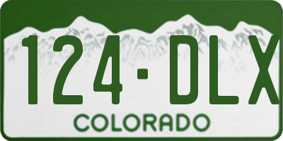 CO license plate 124DLX