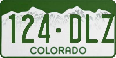 CO license plate 124DLZ