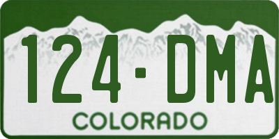 CO license plate 124DMA