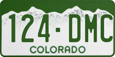 CO license plate 124DMC