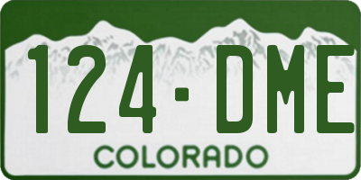 CO license plate 124DME