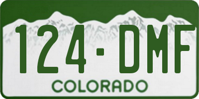 CO license plate 124DMF