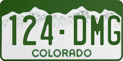 CO license plate 124DMG