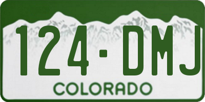 CO license plate 124DMJ