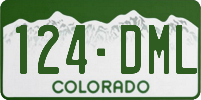 CO license plate 124DML