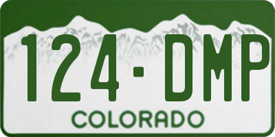 CO license plate 124DMP