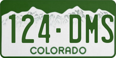 CO license plate 124DMS