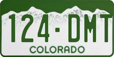 CO license plate 124DMT