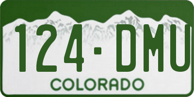 CO license plate 124DMU