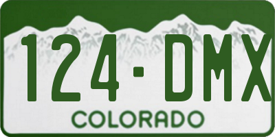 CO license plate 124DMX