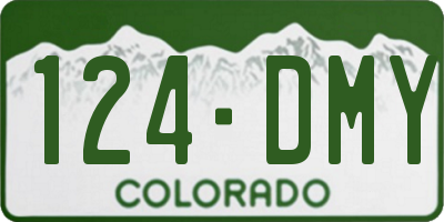 CO license plate 124DMY