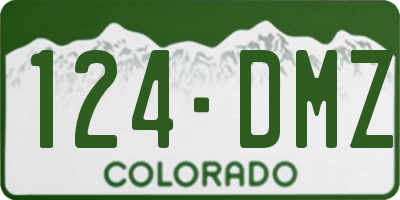 CO license plate 124DMZ