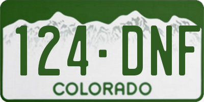 CO license plate 124DNF