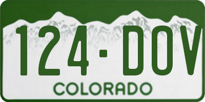 CO license plate 124DOV
