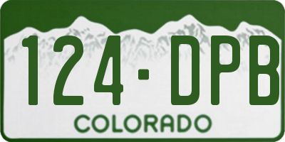 CO license plate 124DPB