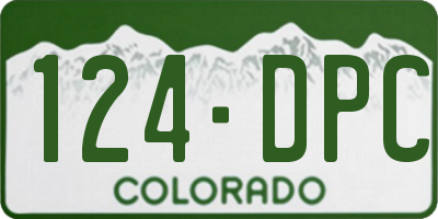 CO license plate 124DPC