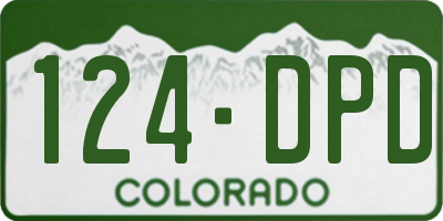 CO license plate 124DPD