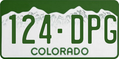 CO license plate 124DPG