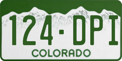 CO license plate 124DPI