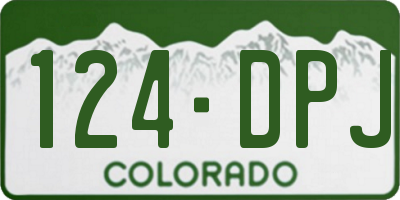 CO license plate 124DPJ