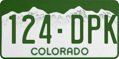 CO license plate 124DPK