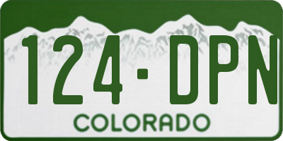 CO license plate 124DPN