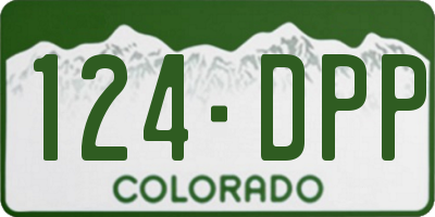 CO license plate 124DPP