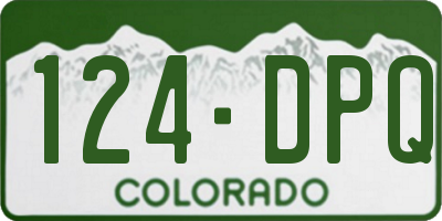 CO license plate 124DPQ