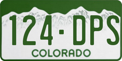 CO license plate 124DPS