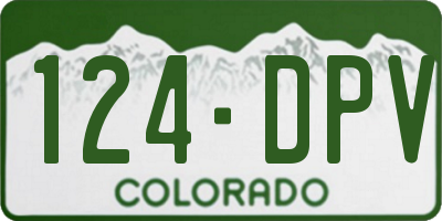 CO license plate 124DPV