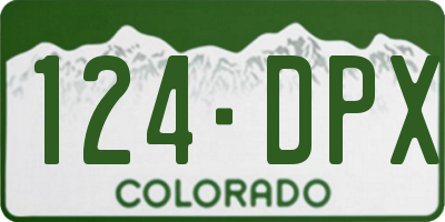 CO license plate 124DPX